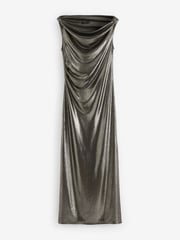 Metallic Sleeveless Maxi Cowl Neck Dress - Image 5 of 6