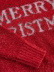 Red Tinsel Knitted Christmas Jumper - Image 6 of 8
