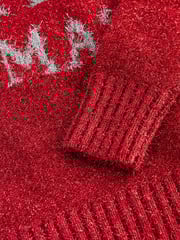 Red Tinsel Knitted Christmas Jumper - Image 7 of 8