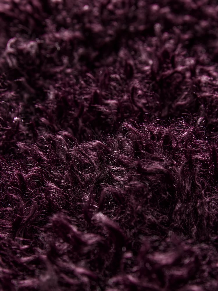 Burgundy Red Short Faux Fur Jacket - Image 6 of 6 Burgundy Red Short Faux Fur Jacket - Image 6 of 6