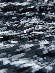 Navy Wide Leg Sequin Trousers - Image 8 of 8