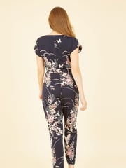 Yumi Blue Butterfly Print Jumpsuit - Image 2 of 5