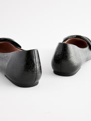 Black Forever Comfort® Point Toe Bow Ballerinas - Image 8 of 8
