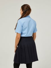 Trutex Blue Regular Fit Short Sleeve 2 Pack School Shirts - Image 3 of 6