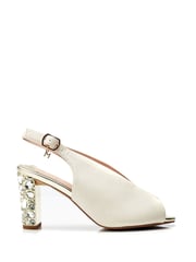 Moda In Pelle Melonia Peep Toe Jewelled Heel Sandals - Image 1 of 4