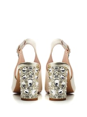 Moda In Pelle Melonia Peep Toe Jewelled Heel Sandals - Image 3 of 4