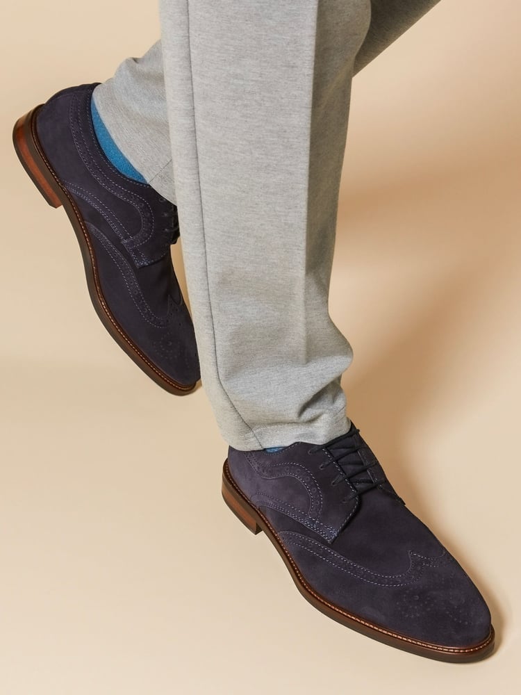 Jones Bootmaker Longwood Suede Derby Brogues - Image 1 of 6