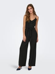 ONLY Black Ruffle Cami Tie Front Jumpsuit - Image 1 of 6