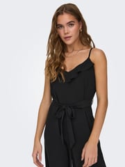 ONLY Black Ruffle Cami Tie Front Jumpsuit - Image 4 of 6