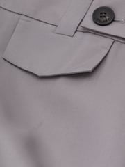 Reiss Grey Sofia Wide Leg Waistband Detail Trousers - Image 5 of 6