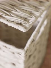 Cream Woven Plastic Slimline Basket - Image 3 of 4