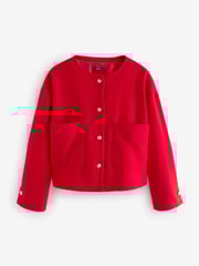 Red Textured Boucle Jacket With Wool - Image 5 of 6