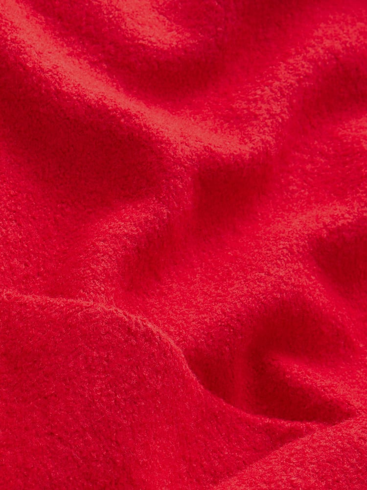 Red Textured Boucle Jacket With Wool - Image 6 of 6
