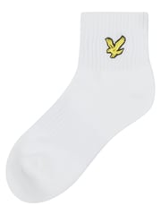 Lyle & Scott Grey Boys Cotton Ankle Socks 3 Pack - Image 3 of 4