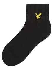 Lyle & Scott Grey Boys Cotton Ankle Socks 3 Pack - Image 4 of 4