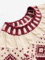 Red Fairisle Pattern Knitted Christmas Jumper - Image 7 of 8