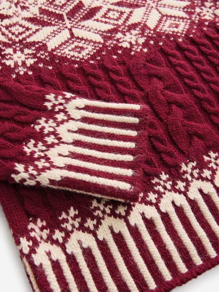 Red Fairisle Pattern Knitted Christmas Jumper - Image 8 of 8