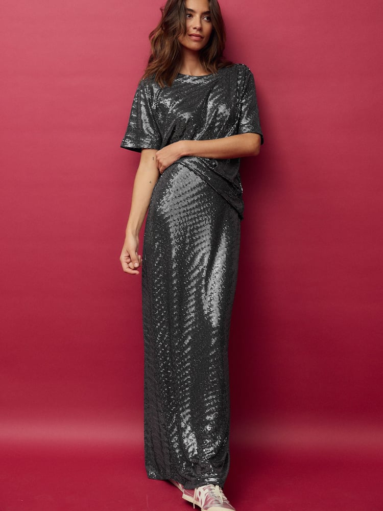 Silver Sequin T-Shirt - Image 2 of 7
