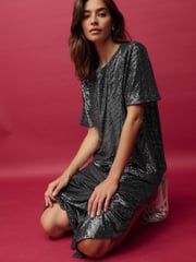Silver Sequin T-Shirt - Image 3 of 7