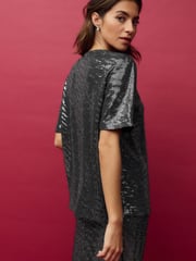 Silver Sequin T-Shirt - Image 4 of 7