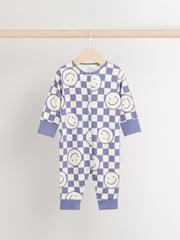 Purple/Green Baby Footless Sleepsuits 3 Pack (0mths-3yrs) - Image 6 of 10