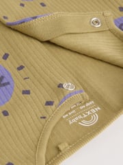 Purple/Green Baby Footless Sleepsuits 3 Pack (0mths-3yrs) - Image 8 of 10
