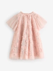 Pink Mesh Sequin Butterfly Dress (3mths-7yrs) - Image 2 of 4