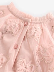 Pink Mesh Sequin Butterfly Dress (3mths-7yrs) - Image 3 of 4