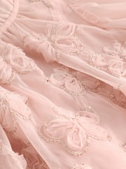 Pink Mesh Sequin Butterfly Dress (3mths-7yrs) - Image 4 of 4