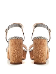Moda in Pelle Lysha Two Part Cork Platform Sandals - Image 3 of 4
