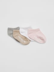 Gap Pink 4 Pack Basic Logo No Show Socks (Newborn-5yrs) - Image 1 of 1