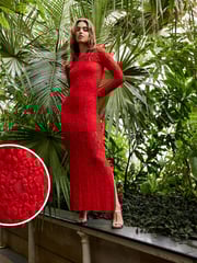 Scarlet Long Sleeve Lace Maxi Dress - Image 1 of 6