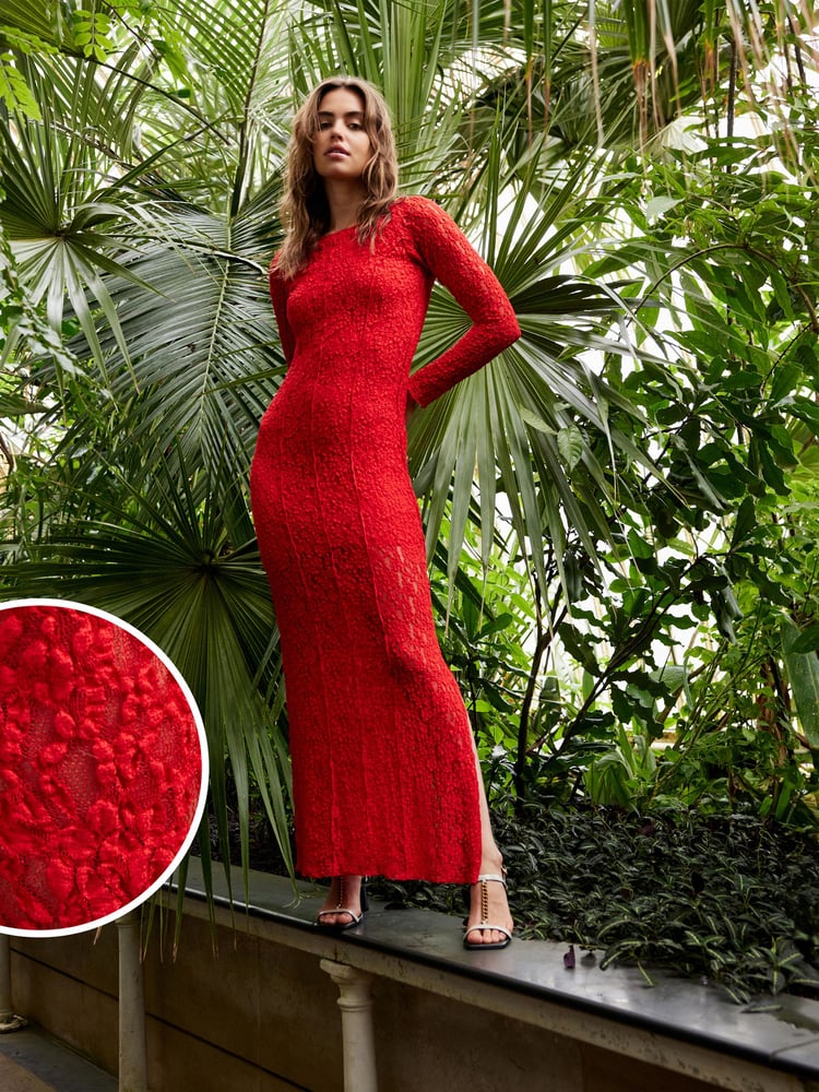 Scarlet Long Sleeve Lace Maxi Dress - Image 1 of 6