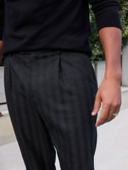 Black EDIT Stripe Suit Trousers - Image 1 of 6