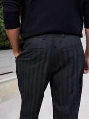 Black EDIT Stripe Suit Trousers - Image 2 of 6