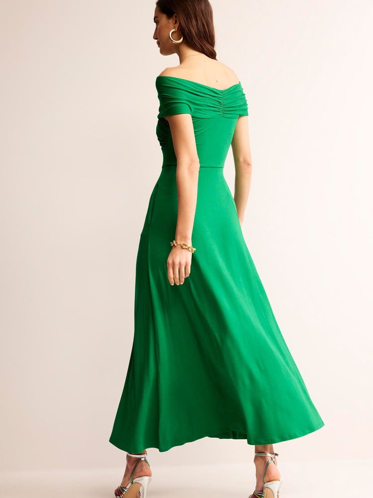 Boden Green Bardot Jersey Maxi Dress - Image 2 of 5