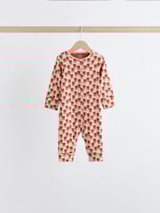 Green/Orange Floral 4 Pack Baby Footless Sleepsuits (0mths-3yrs) - Image 5 of 14
