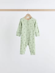 Green/Orange Floral 4 Pack Baby Footless Sleepsuits (0mths-3yrs) - Image 6 of 14