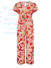 Yours Curve Red 100% Cotton Drawcord Jumpsuit - Image 5 of 5