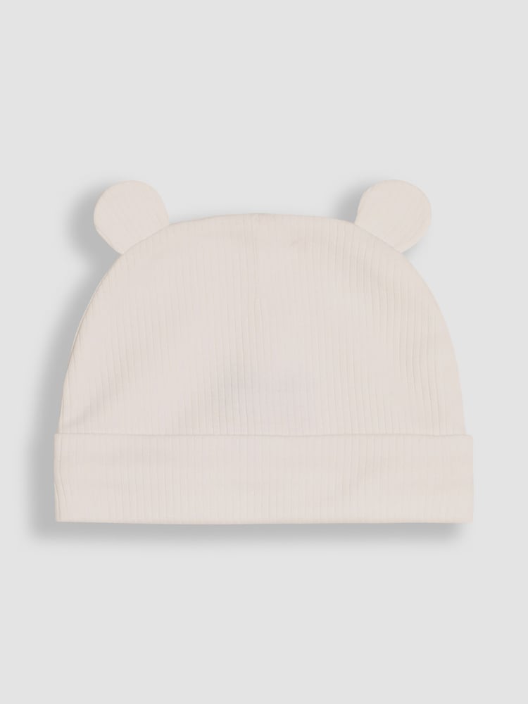 JoJo Maman Bébé Pink Rib 2-Pack Baby Hats - Image 3 of 3