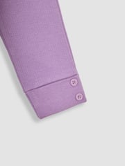 JoJo Maman Bébé Lilac Purple 2-Pack Rib Leggings - Image 6 of 7