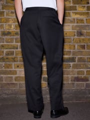 Black Wide Leg Fit Plain Front Smart Trousers - Image 3 of 8