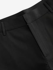 Black Wide Leg Fit Plain Front Smart Trousers - Image 6 of 8