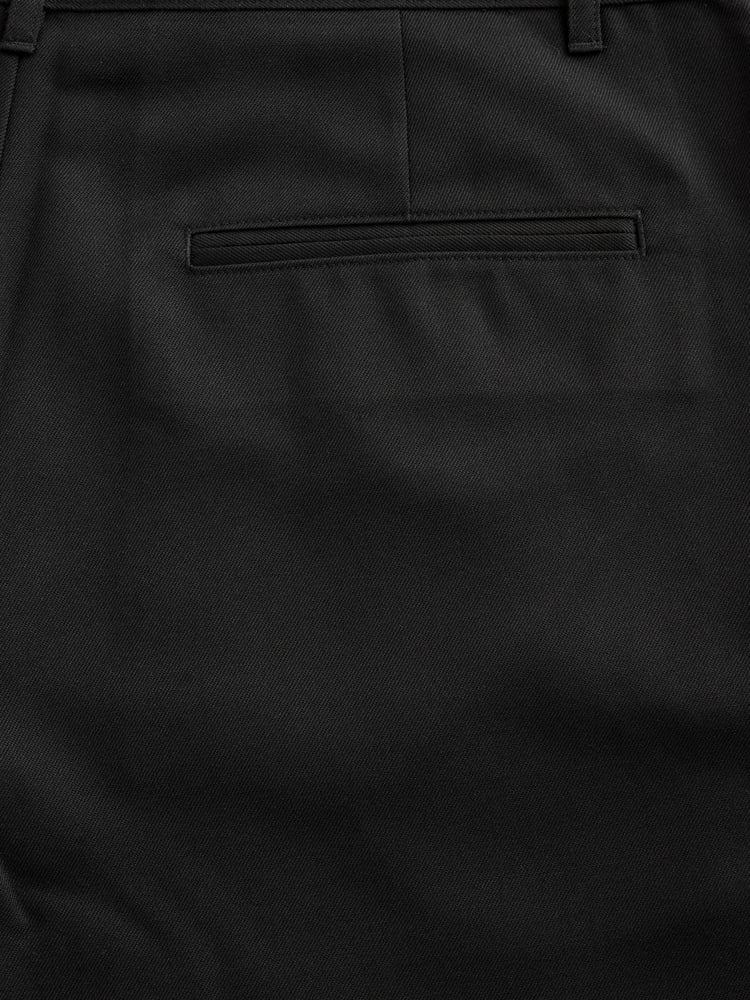 Black Wide Leg Fit Plain Front Smart Trousers - Image 8 of 8 Black Wide Leg Fit Plain Front Smart Trousers - Image 8 of 8