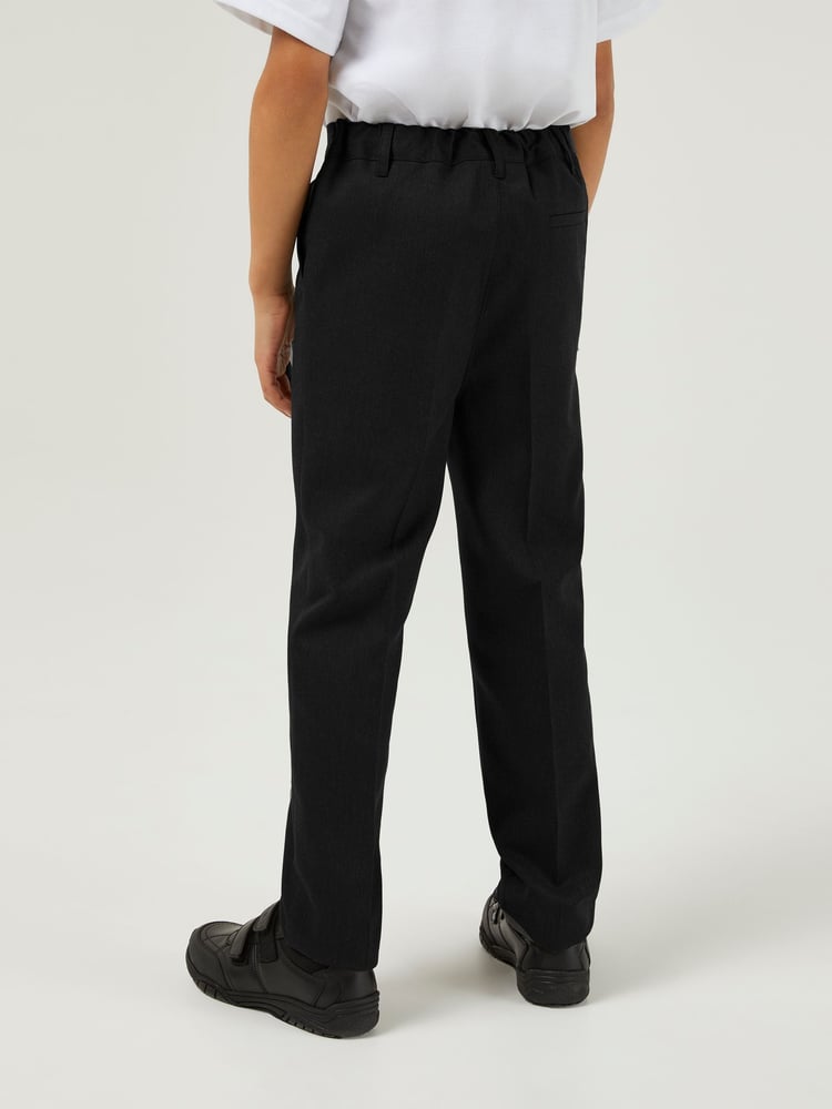 Trutex Boys Regular Leg Black 2 Pack School Trousers - Image 2 of 5