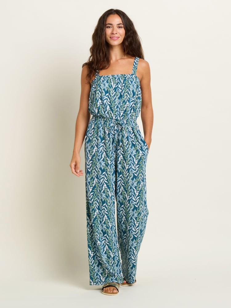 Brakeburn Green Willow 100% Cotton Jumpsuit - Image 1 of 5