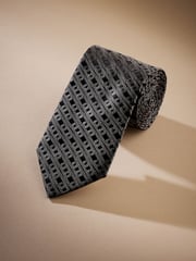 Black/Neutral Brown Link Signature Made In Italy Tie - Image 2 of 5