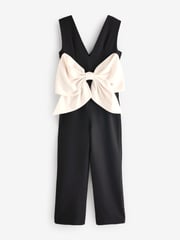 Black Bow Back Detail Jumpsuit - Image 4 of 9