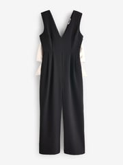 Black Bow Back Detail Jumpsuit - Image 5 of 9