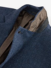 Blue Regular Fit Wool Rich Herringbone Blazer - Image 11 of 11